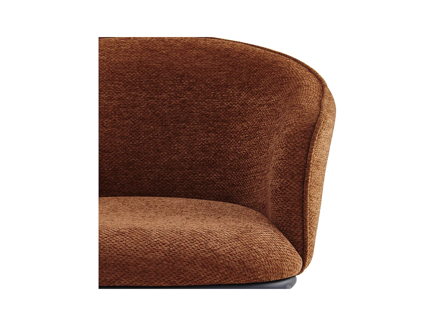 ALVIN-Poltrona da tavolo in tessuto Luxury Terracotta