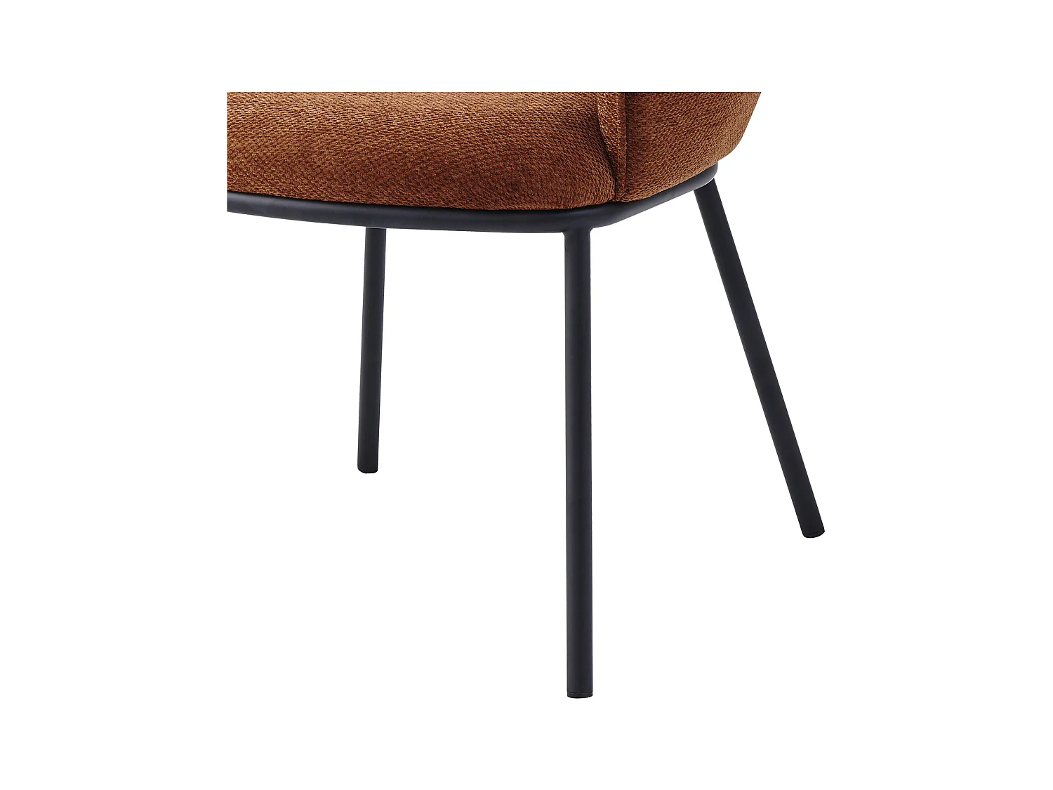 ALVIN-Poltrona da tavolo in tessuto Luxury Terracotta