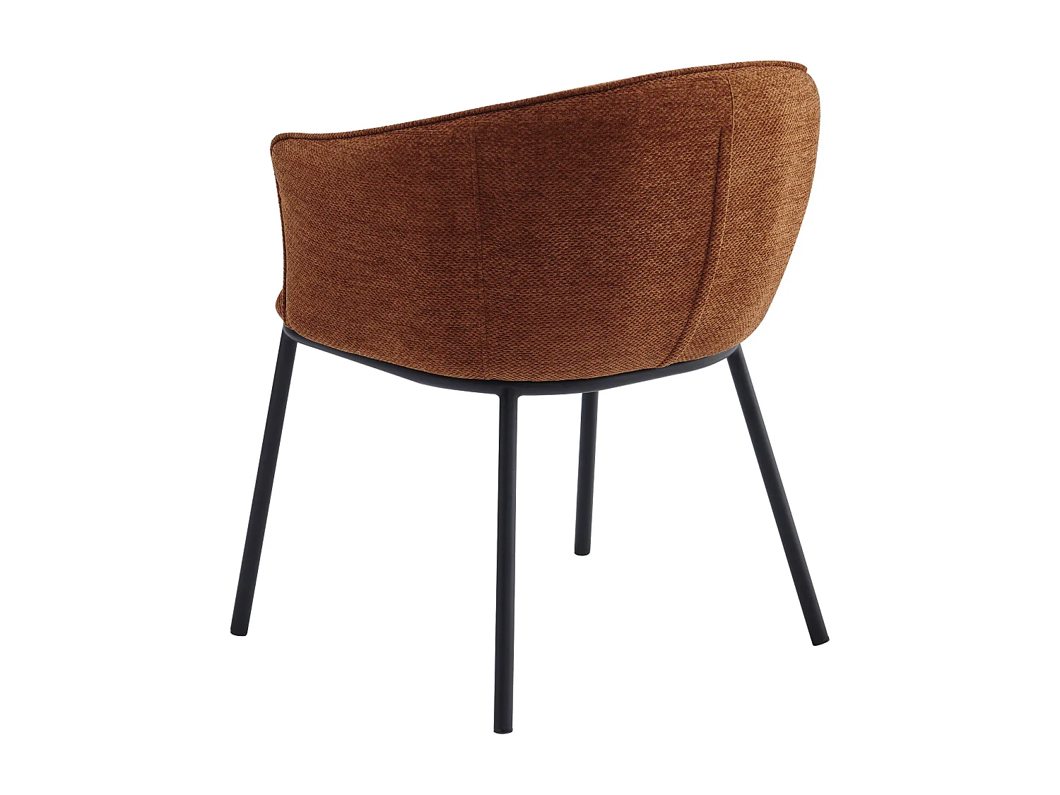 ALVIN-Poltrona da tavolo in tessuto Luxury Terracotta