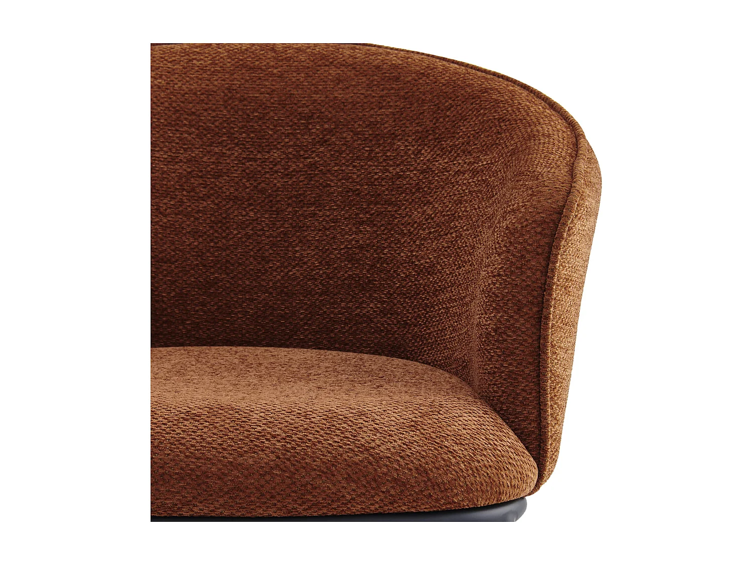 ALVIN-Poltrona da tavolo in tessuto Luxury Terracotta