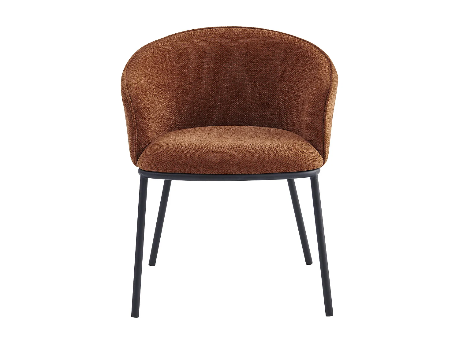 ALVIN-Poltrona da tavolo in tessuto Luxury Terracotta