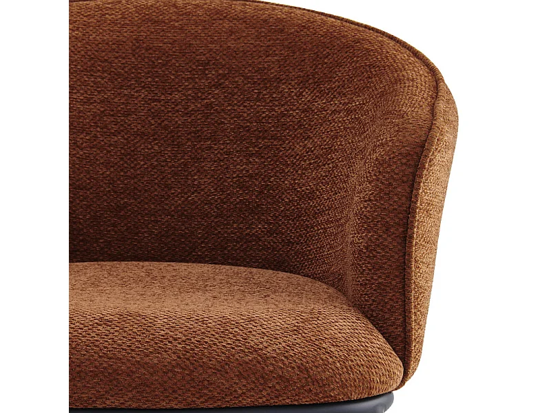 ALVIN-Poltrona da tavolo in tessuto Luxury Terracotta