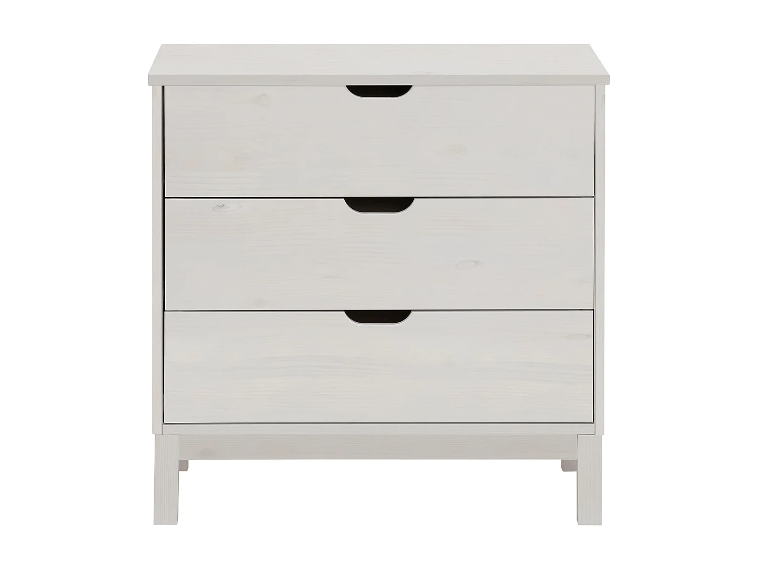 Post | Commode avec 4 tiroirs en pin blanc