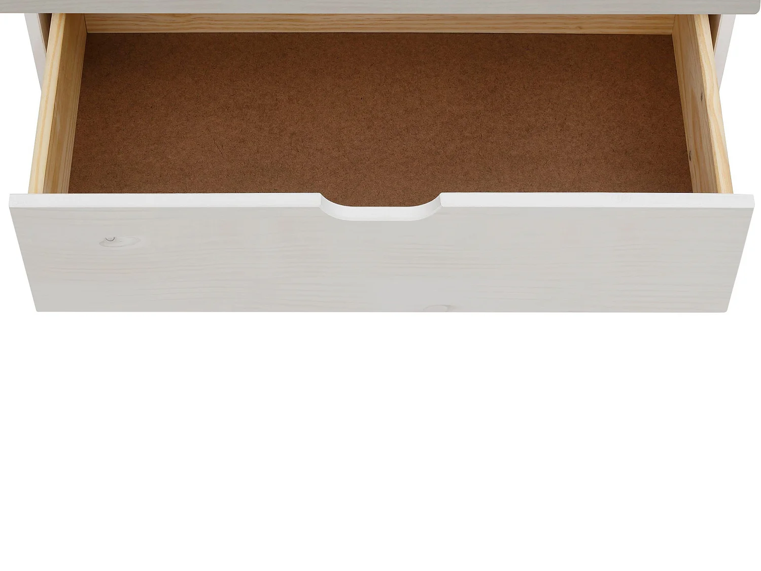 Post | Commode avec 4 tiroirs en pin blanc