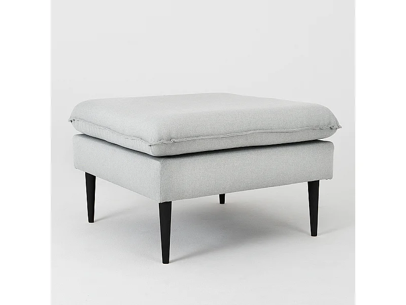 Pouf 0,7x0,7x0,45 m Schwarz Posh