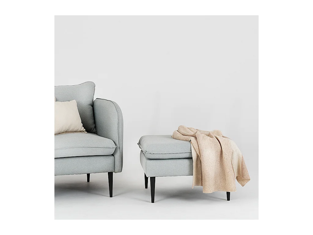 Pouf 0,7x0,7x0,45 m Schwarz Posh