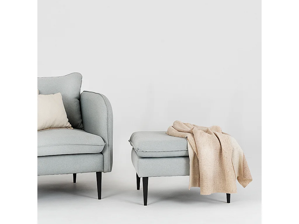 Pouf 0,7x0,7x0,45 m Noir Posh