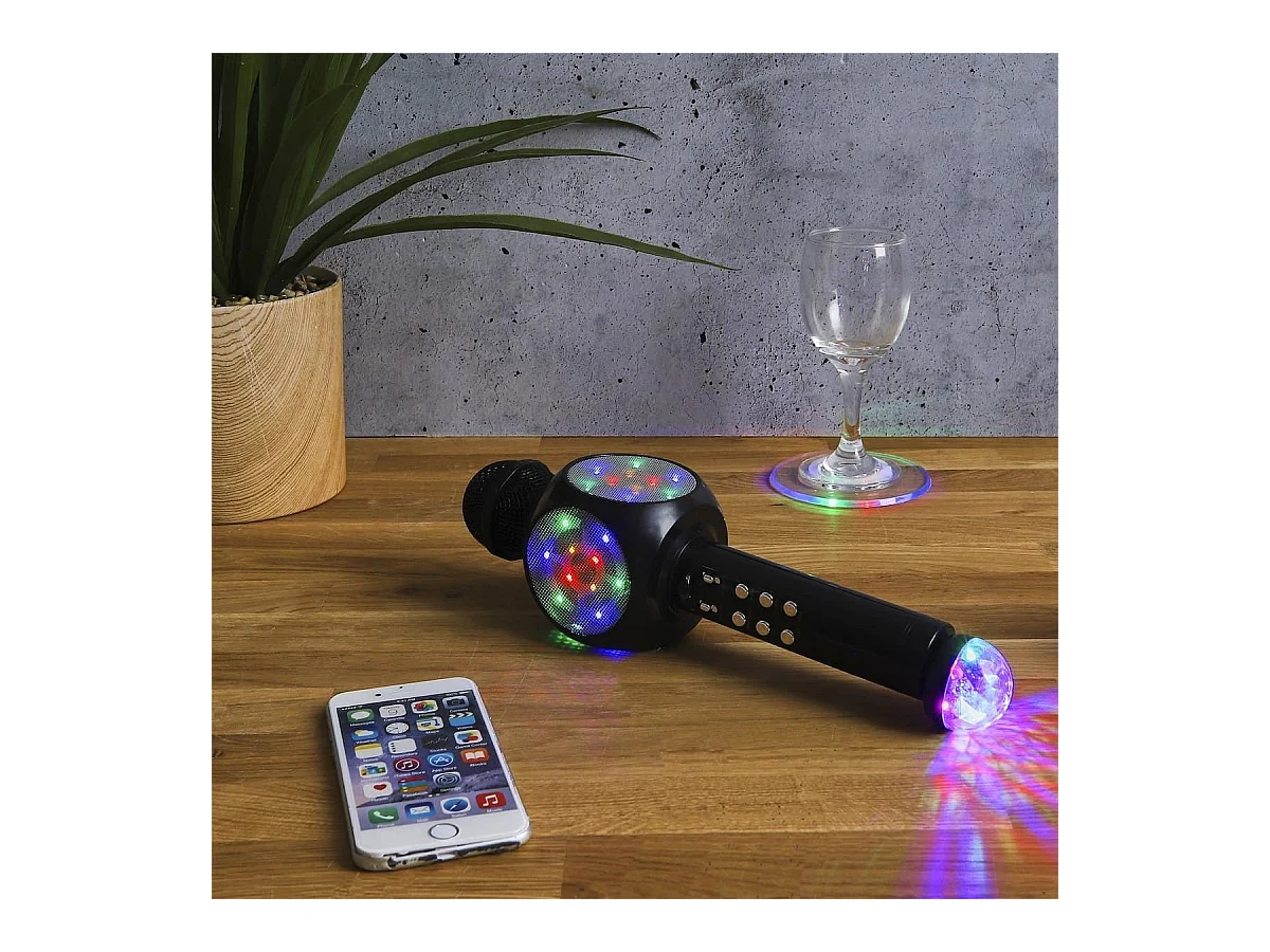 Micro Enceinte Karaoké Sans Fil Lumineux - GROOVY