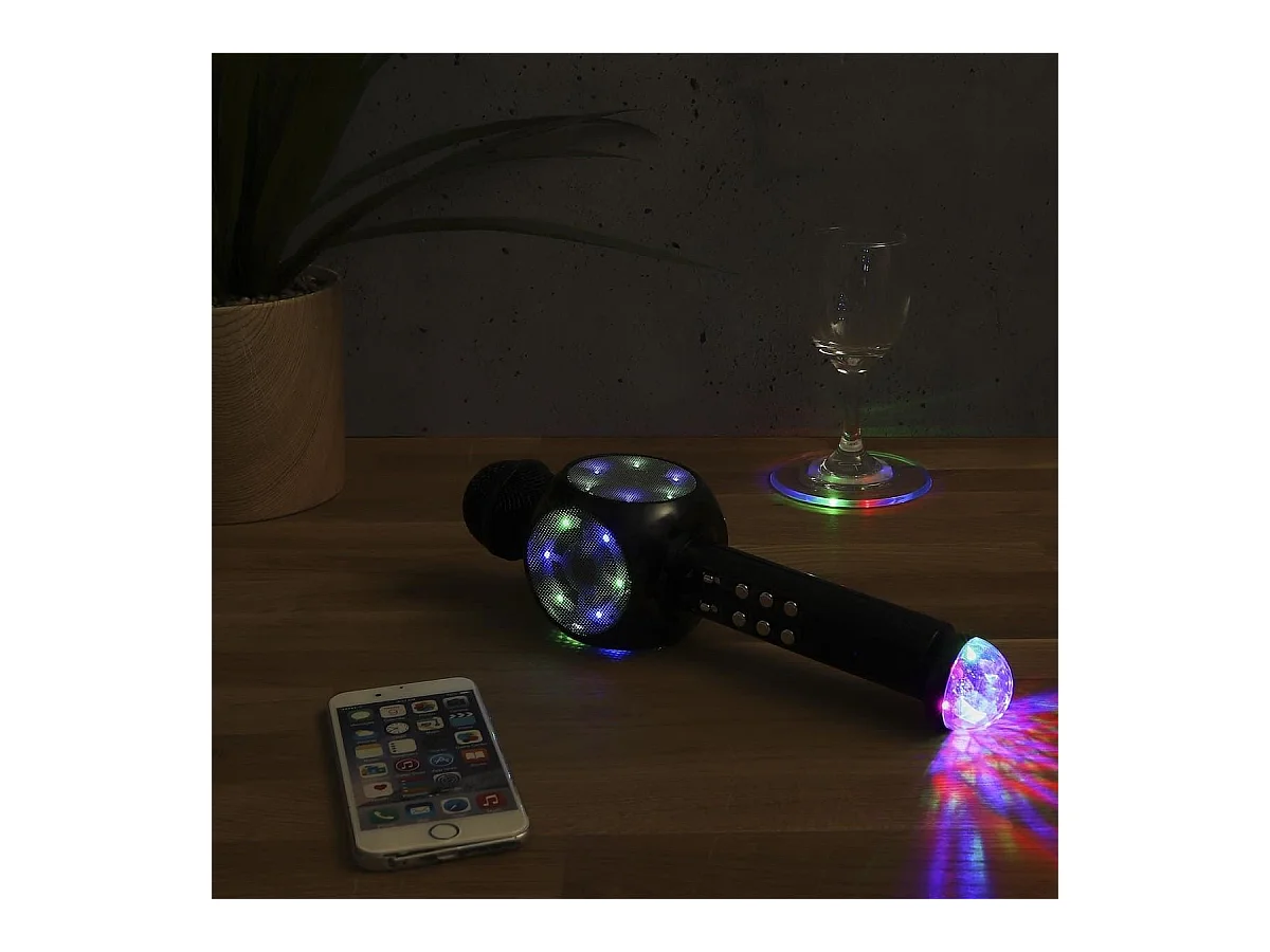 Micro Enceinte Karaoké Sans Fil Lumineux - GROOVY