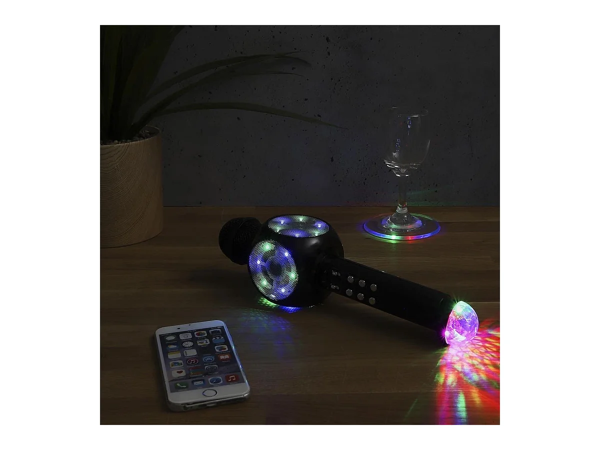 Micro Enceinte Karaoké Sans Fil Lumineux - GROOVY