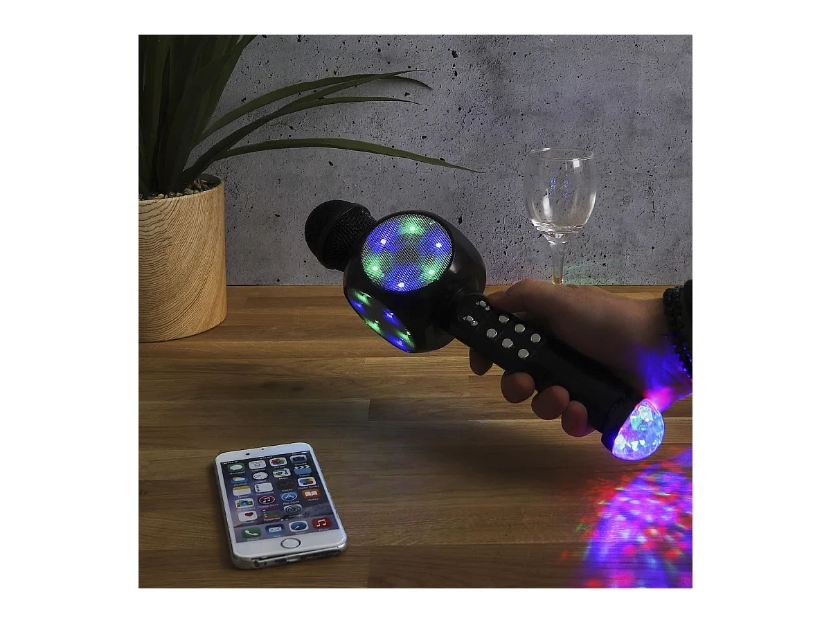 Micro Enceinte Karaoké Sans Fil Lumineux - GROOVY