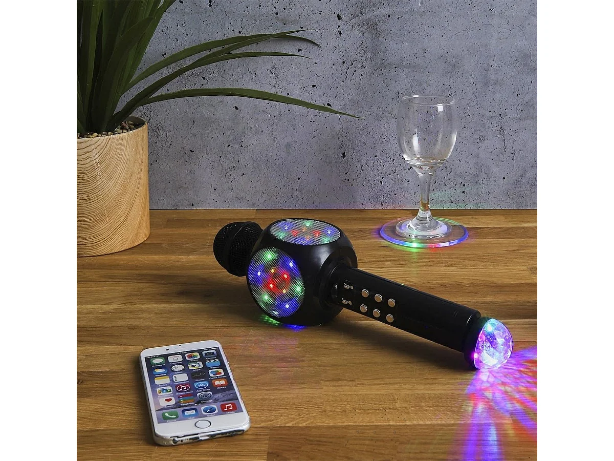 Micro Enceinte Karaoké Sans Fil Lumineux - GROOVY