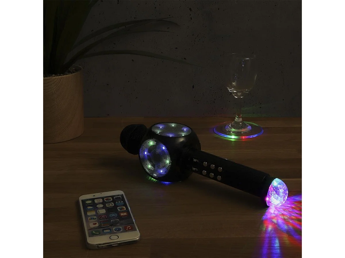 Micro Enceinte Karaoké Sans Fil Lumineux - GROOVY