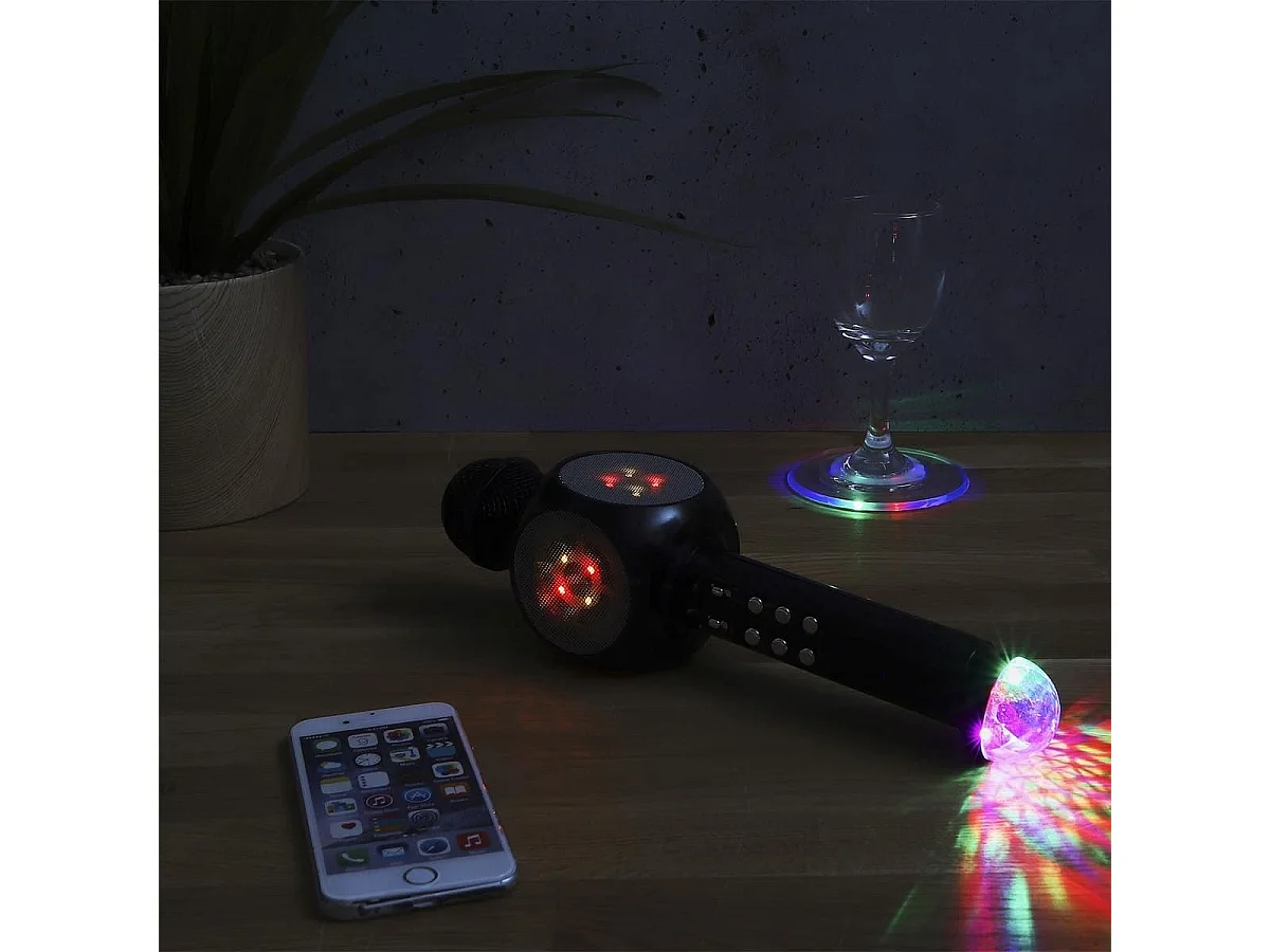 Micro Enceinte Karaoké Sans Fil Lumineux - GROOVY