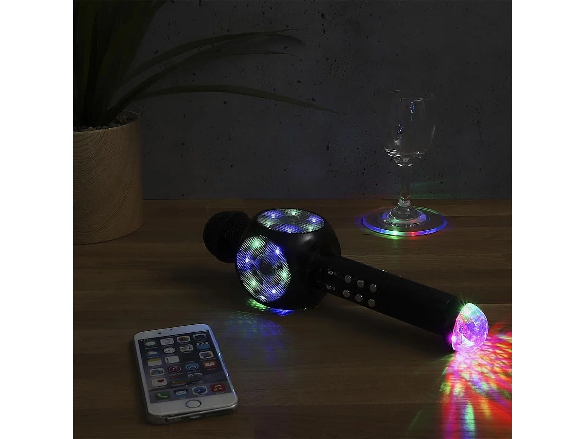 Micro Enceinte Karaoké Sans Fil Lumineux - GROOVY