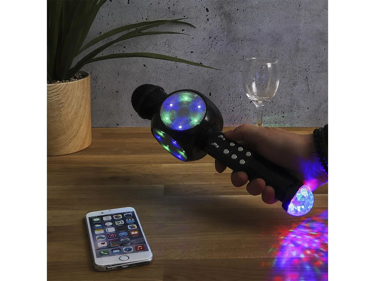 Micro Enceinte Karaoké Sans Fil Lumineux - GROOVY