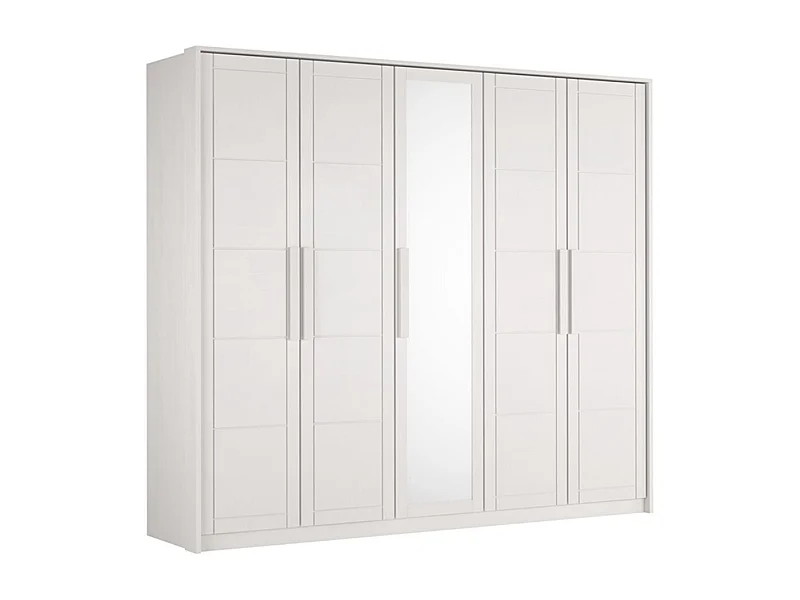 Kleiderschrank 2,52x0,65x2,2 m weiß Buche Timo 5T WG