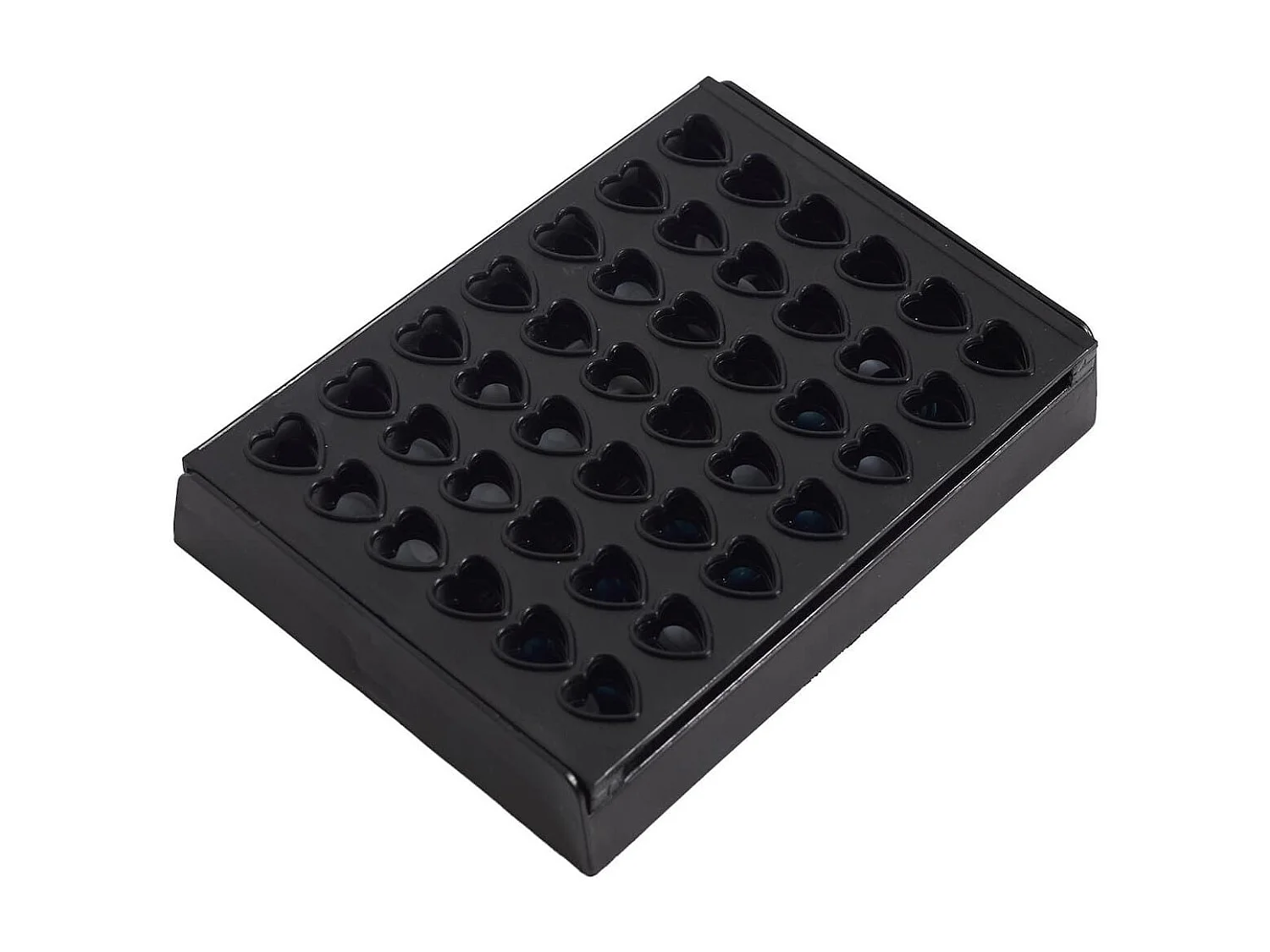 Jeu du 4 à la suite mini avec plateau noire et 42 jetons bleus en plastique