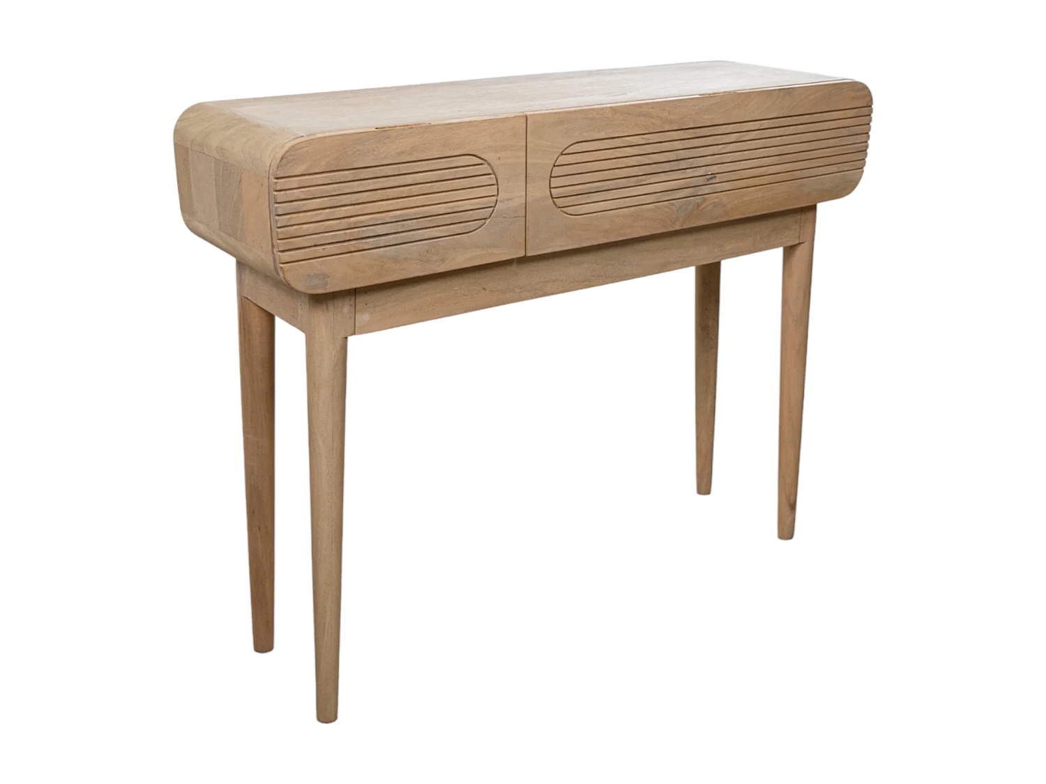 Console com 2 xícaras. Madeira de mangueira. Dê um toque único à sua casa.