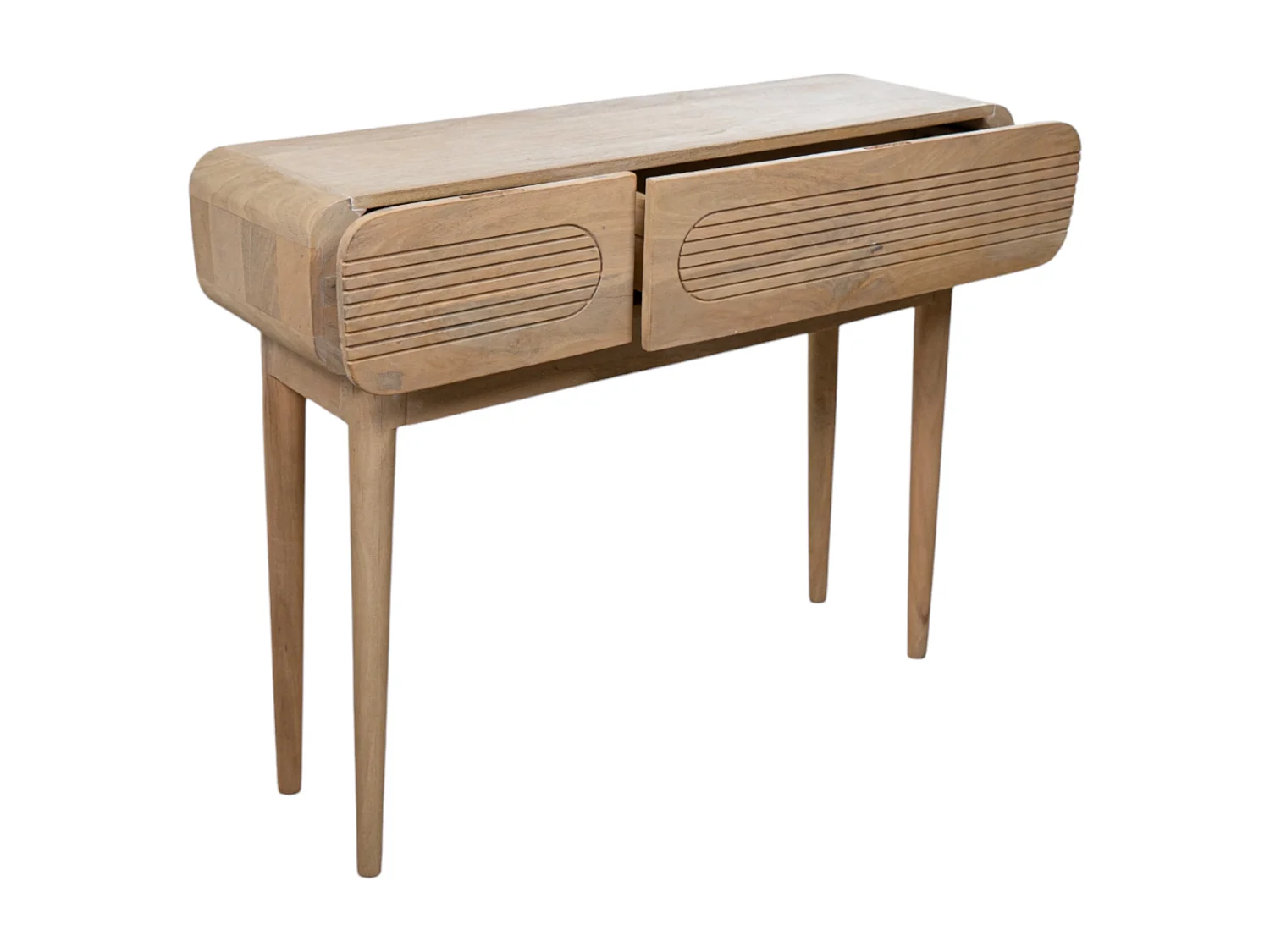 Console com 2 xícaras. Madeira de mangueira. Dê um toque único à sua casa.