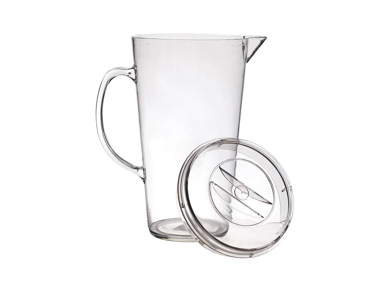 Ensemble de 1 pichet et 4 verres assortis en plastique coloré (vert, jaune, transparent)