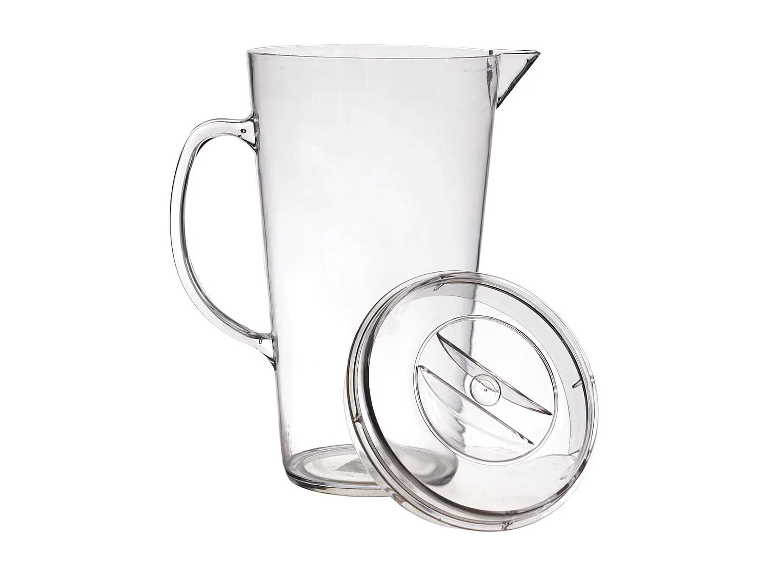 Ensemble de 1 pichet et 4 verres assortis en plastique coloré (vert, jaune, transparent)