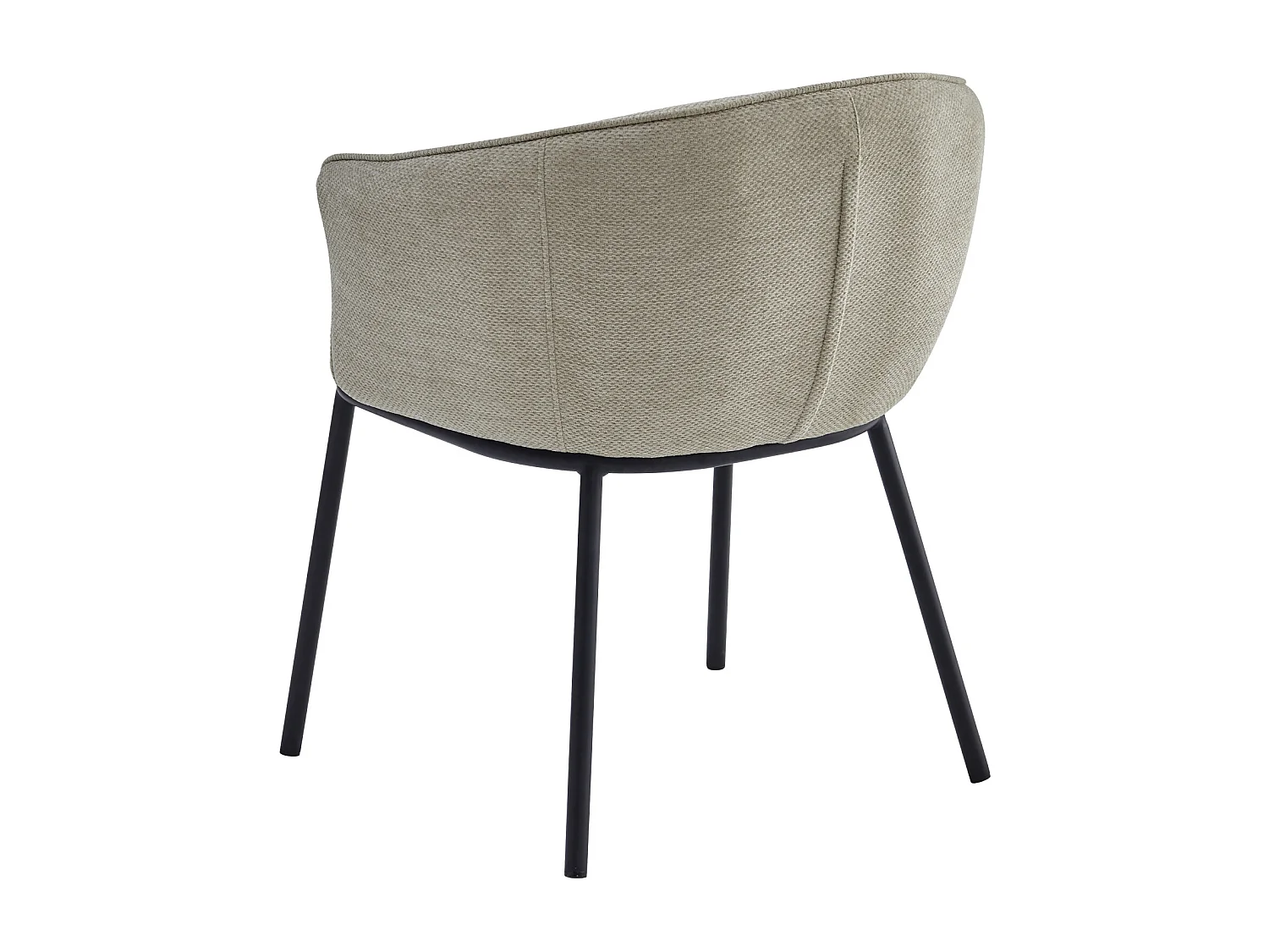 ALVIN-Fauteuil de table en tissu Luxury Grège