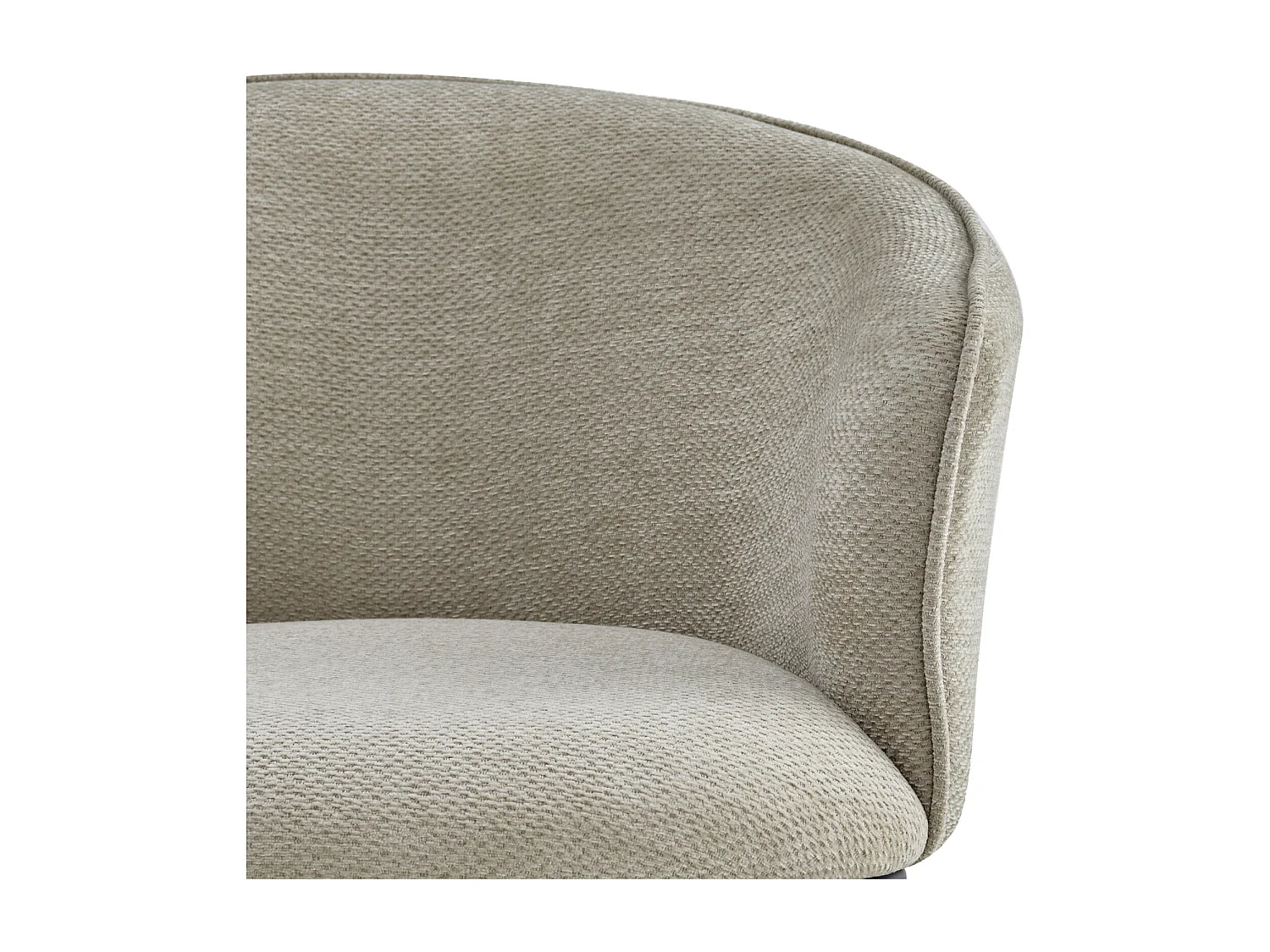 ALVIN-Fauteuil de table en tissu Luxury Grège