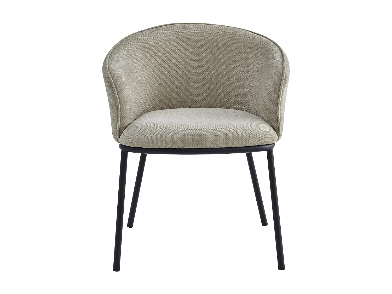 ALVIN-Fauteuil de table en tissu Luxury Grège