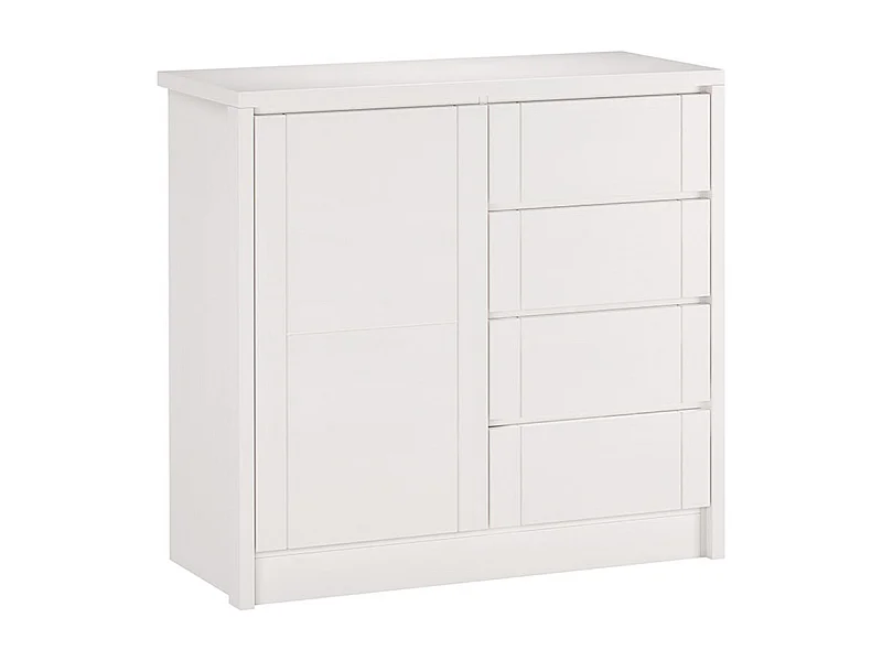 Kommode 104,6x45,7x99 cm Weiß Buche Timo 1t4s