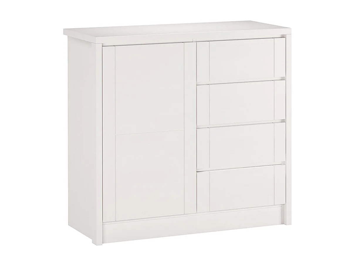 Commode 104,6x45,7x99 cm Hêtre blanc Timo 1t4s