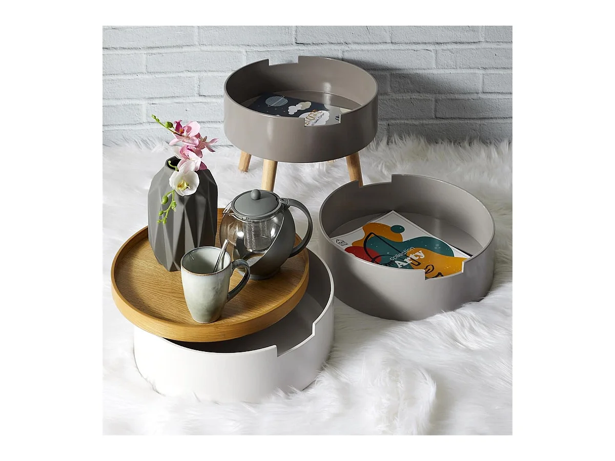 Set de 6 mugs 30cl en céramique au grés du temps gris - GALET