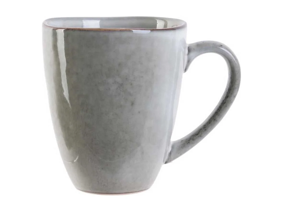 Set de 6 mugs 30cl en céramique au grés du temps gris - GALET