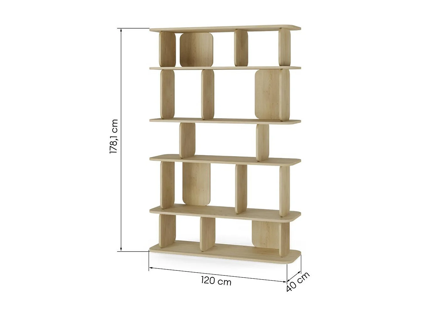 Étagère 120x40x178 cm Marron sala