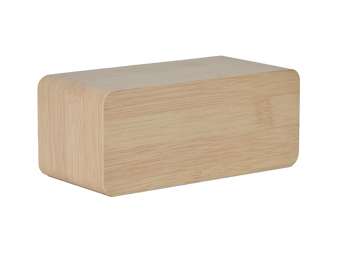 Réveil 2-en-1 Chargeur à Induction Effet Bois Clair - LEEGO