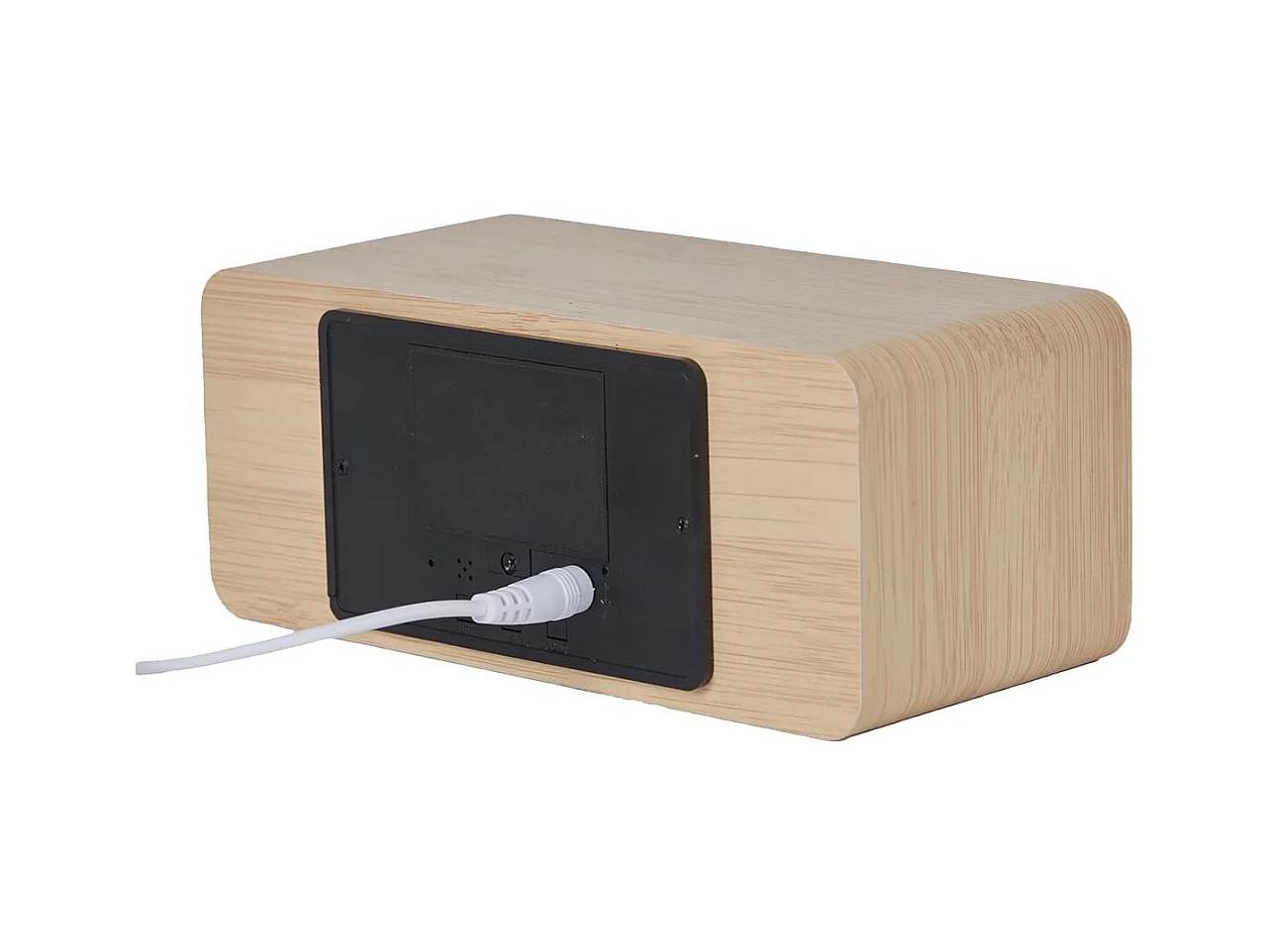 Réveil 2-en-1 Chargeur à Induction Effet Bois Clair - LEEGO