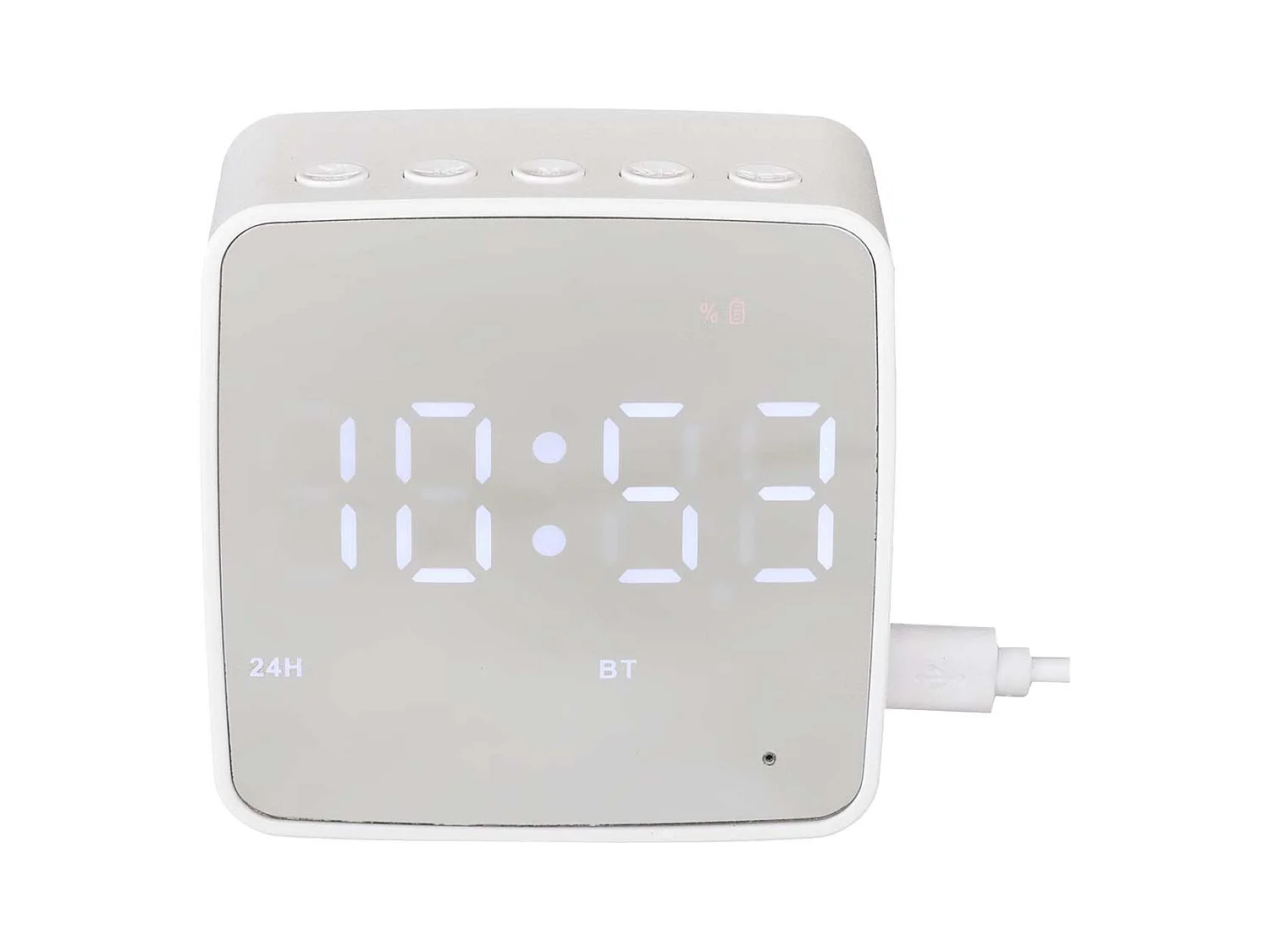 Réveil 3-en-1 Miroir et Enceinte sans Fil - MINEA