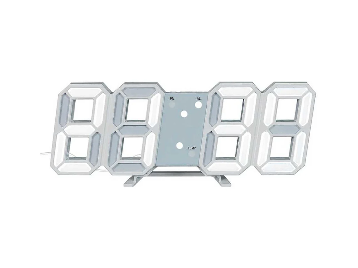 Réveil numérique chiffres LED 3D