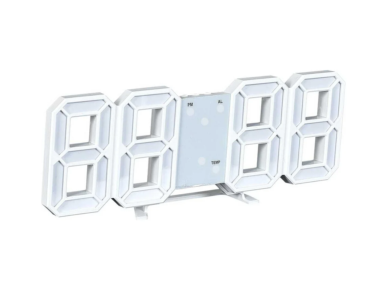 Réveil numérique chiffres LED 3D