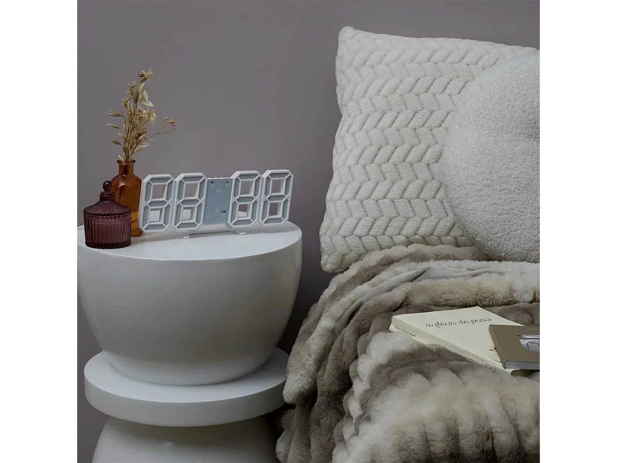 Réveil numérique chiffres LED 3D