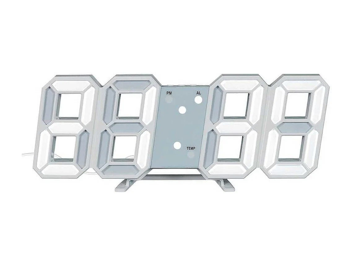 Réveil numérique chiffres LED 3D