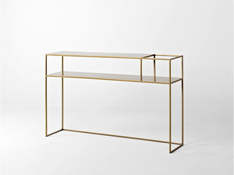 Konsolentisch 120x25x75 cm gold SENSO FLOWER METALL