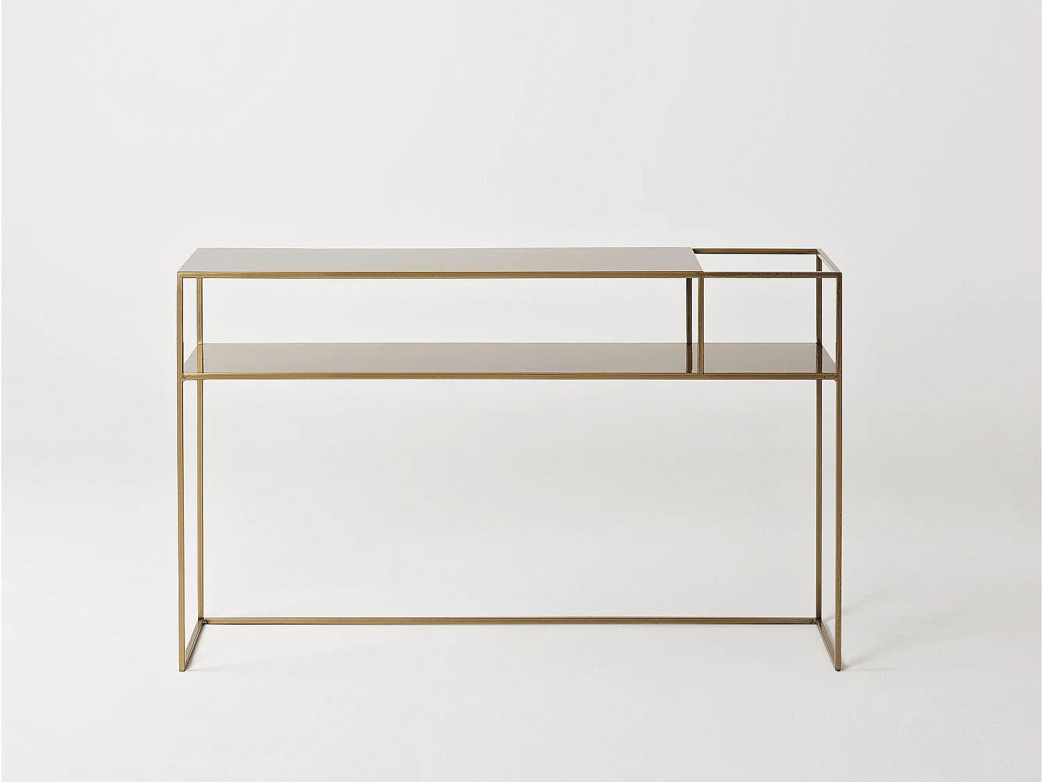 Konsolentisch 120x25x75 cm gold SENSO FLOWER METALL