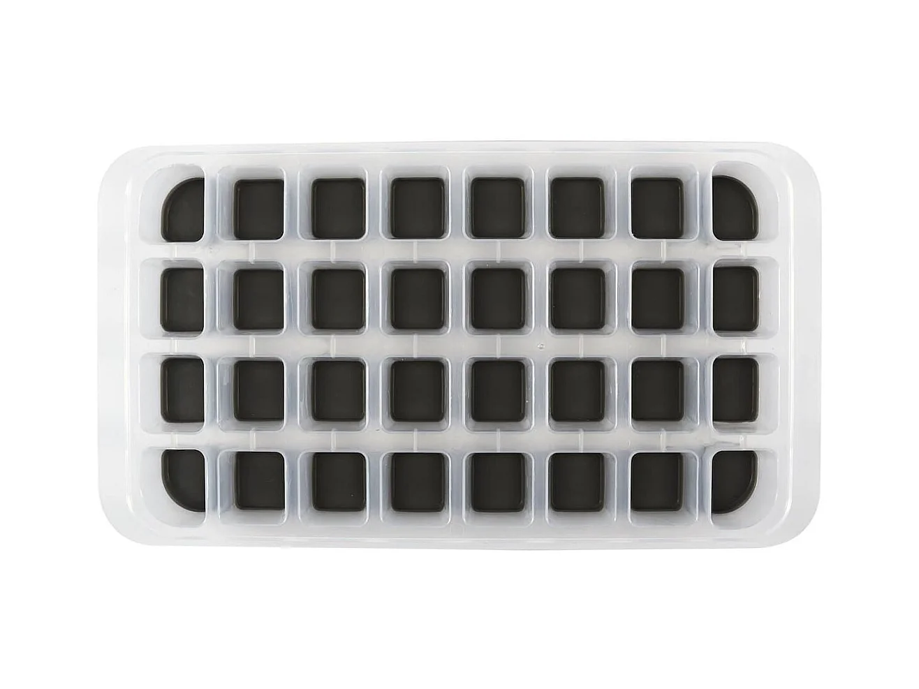 Bac à glaçons souple gris capacité 32 glaçons en polypropylène et caoutchouc