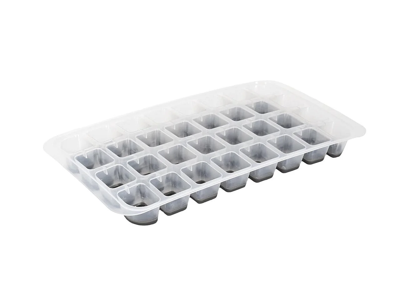 Bac à glaçons souple gris capacité 32 glaçons en polypropylène et caoutchouc