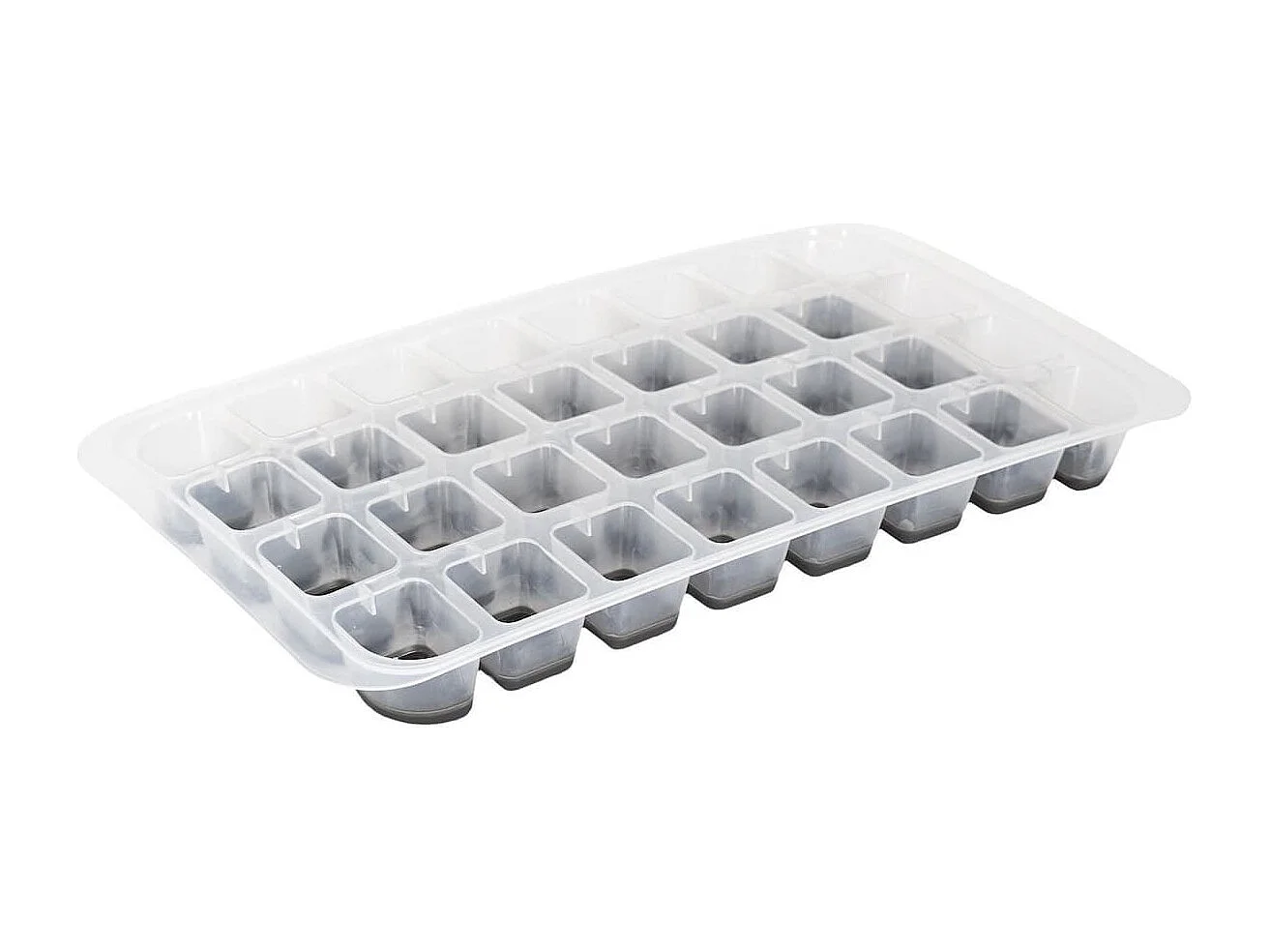 Bac à glaçons souple gris capacité 32 glaçons en polypropylène et caoutchouc