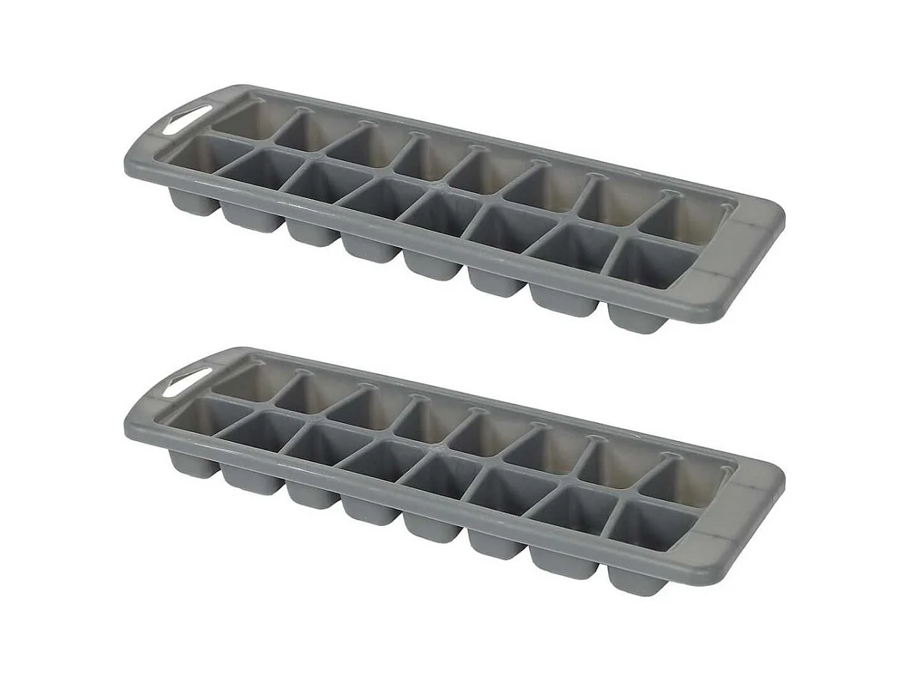 Set de 2 Moules gris à glaçons cubes capacité 16 glaçons en polypropylène