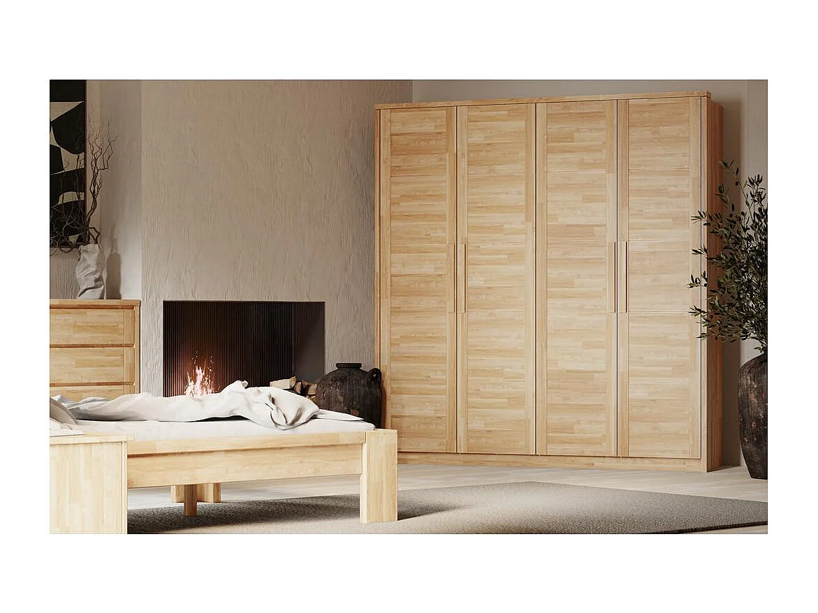 Armoire 1,54x0,65x2,2 m chêne huilé Timo 3T WG