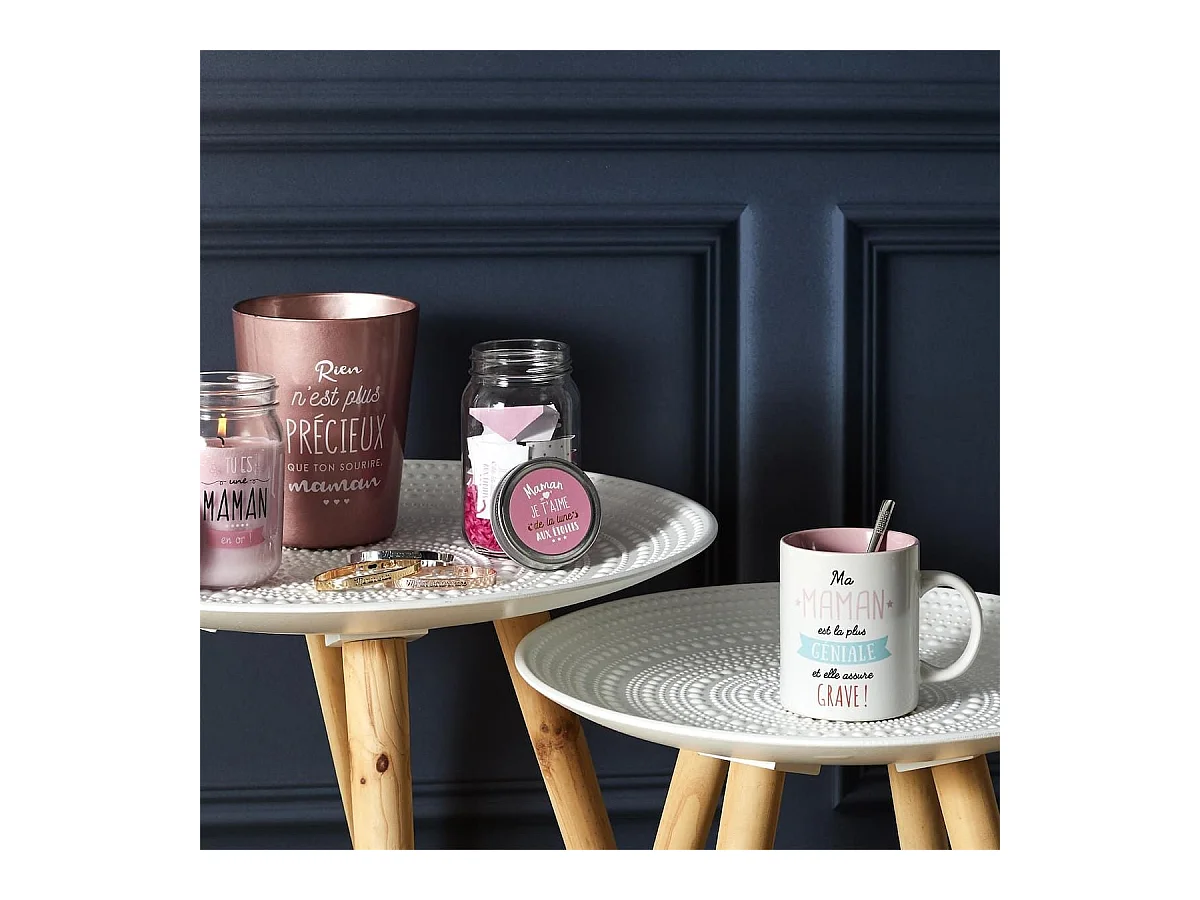 Mug 30 cl en céramique blanc avec message "ma maman est la plus géniale"