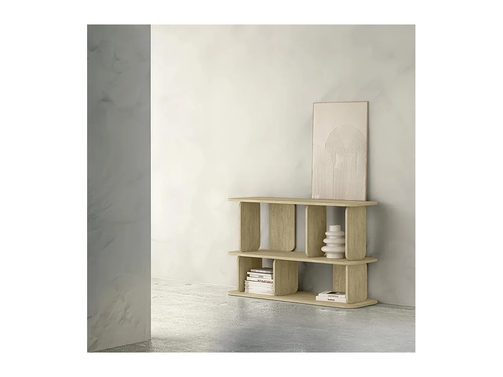 Mensola 76x120x40 cm legno naturale sala